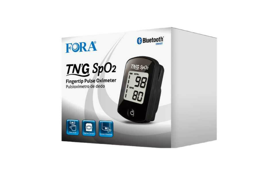 FORA TN'G SpO2 Bluetooth fingertip pulse oximeter product box
