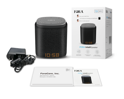 fora-intellispeaker-package-contents-speaker-power-adapter-user-manual