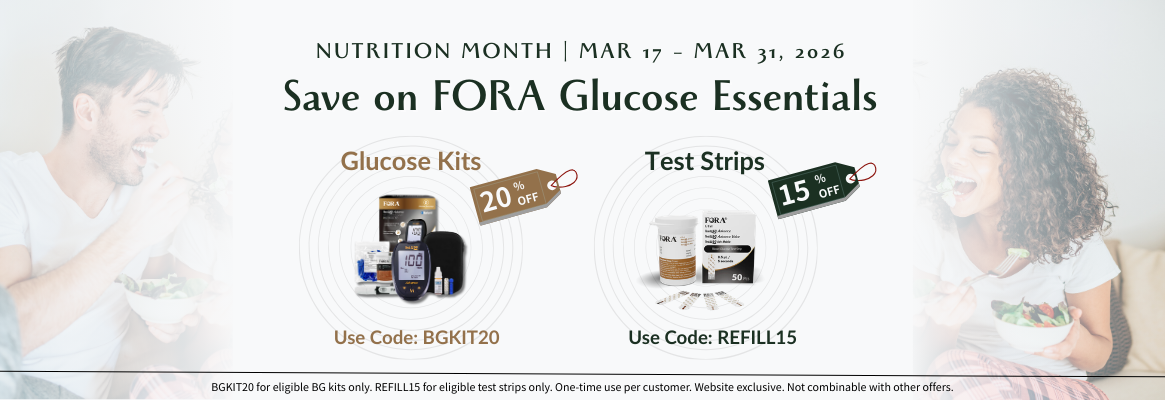 Nutrition Month promotion: Save on FORA glucose kits and test strips