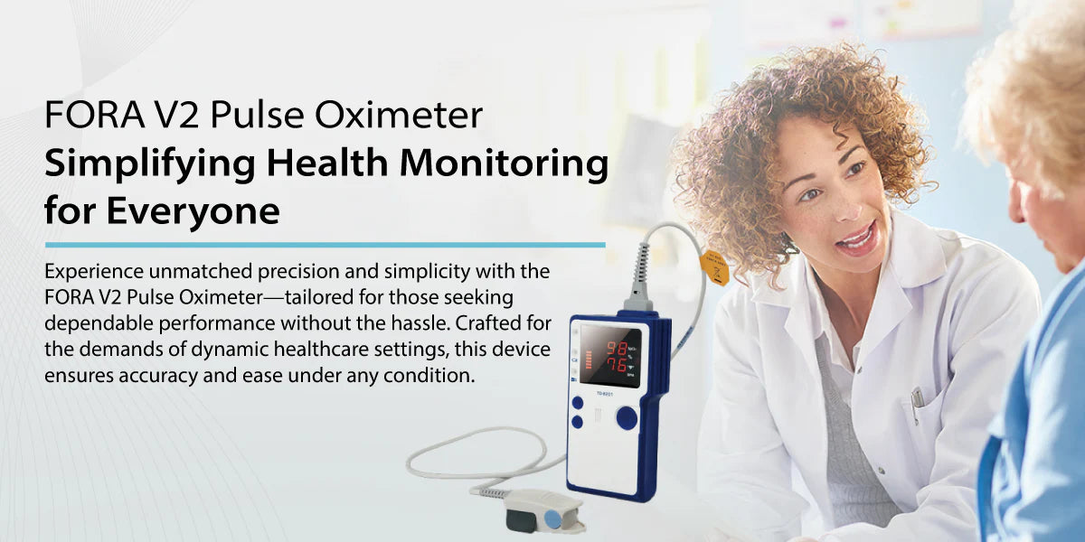 FORA V2 Handheld Pulse Oximeter – Compatible with Bluetooth 2.0 (Not Compatible with Bluetooth 4.0 BLE)