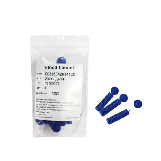 FORA Sterile Lancets 30 Gauge (10 ct) – Compatible with FORA Lancing Device