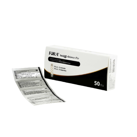 FORA Glucose Test Strips Combo Box (50pcs/box)-Compatible with 6Connect and Test N'Go Advance Voice Meters