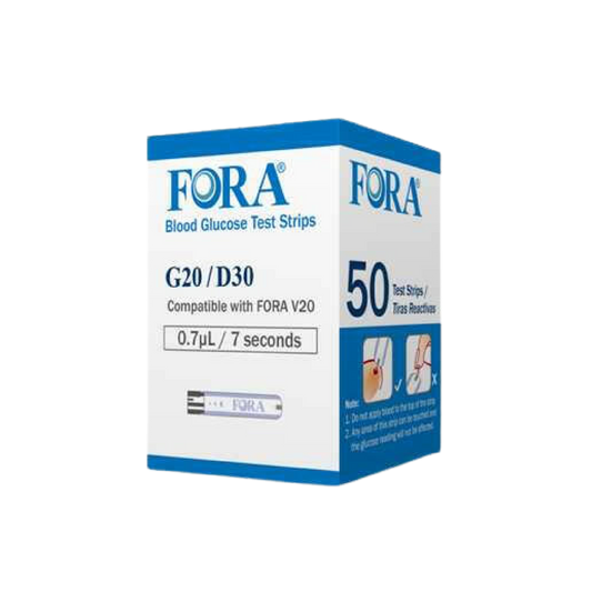 FORA G20/D30/V20 Blood Glucose Test Strips (50 pcs/box)