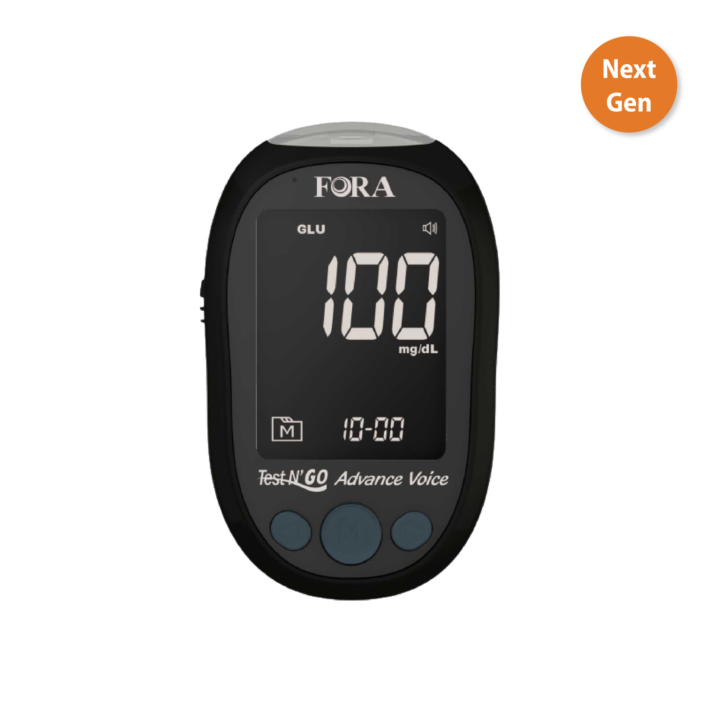 【Next-Gen】FORA Test N'GO Advance Voice Blood Glucose and Blood Ketone Meter (Meter Only)