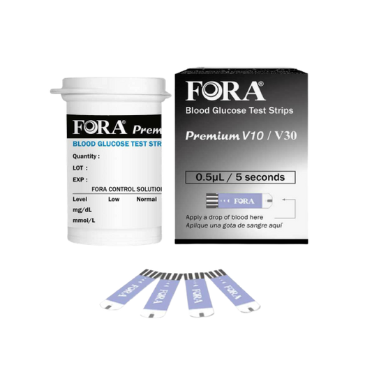 FORA Premium V10/V30/G30 Blood Glucose Test Strips (50count/vial)
