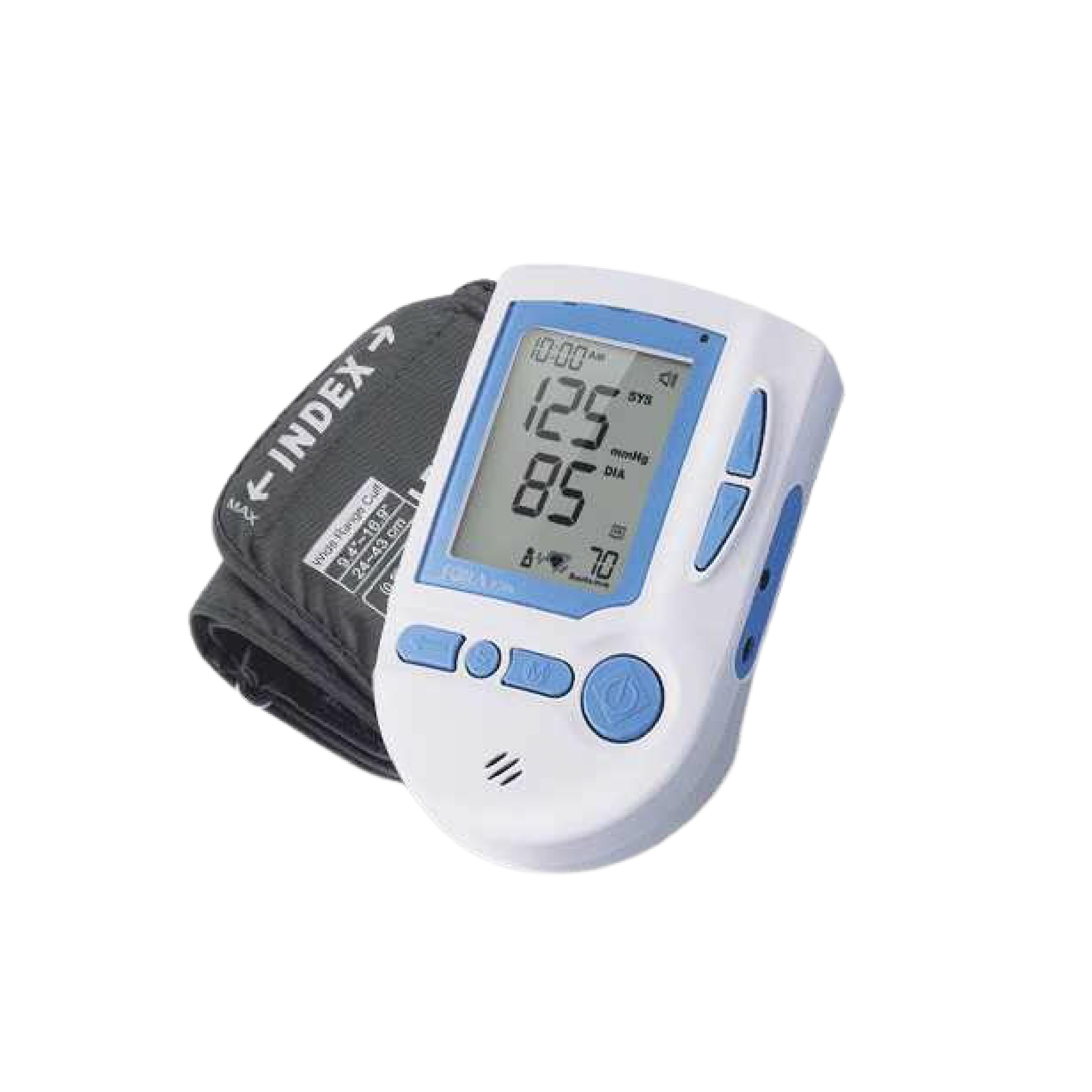 FORA P20 Bluetooth blood pressure monitor with talking function, large upper arm cuff (9.4”-16.9”), one-touch operation, and clear LCD display. Clinically validated for accuracy and comfort.