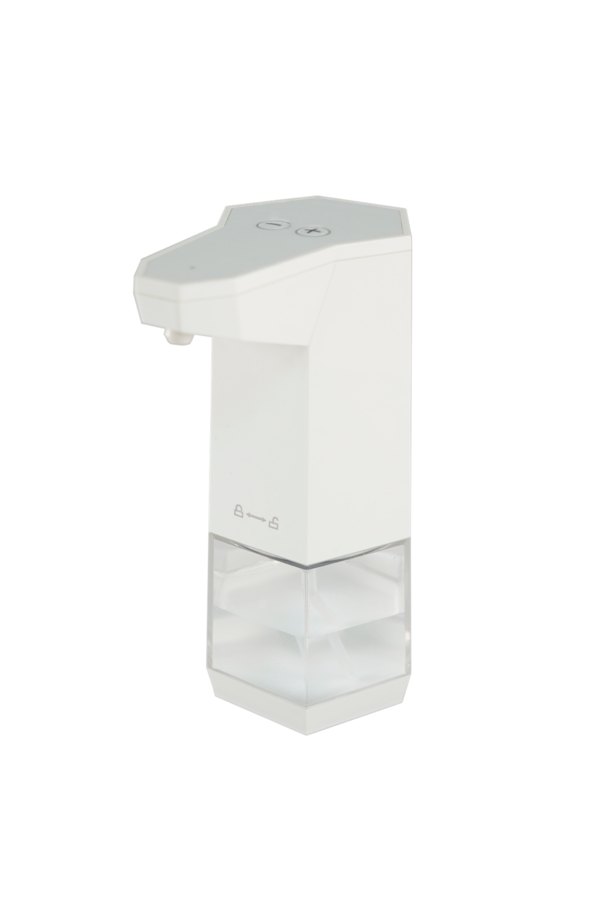 FORA Touchless Hand Sanitizer Dispenser, 500mL automatic spray, white, battery operated, waterproof
