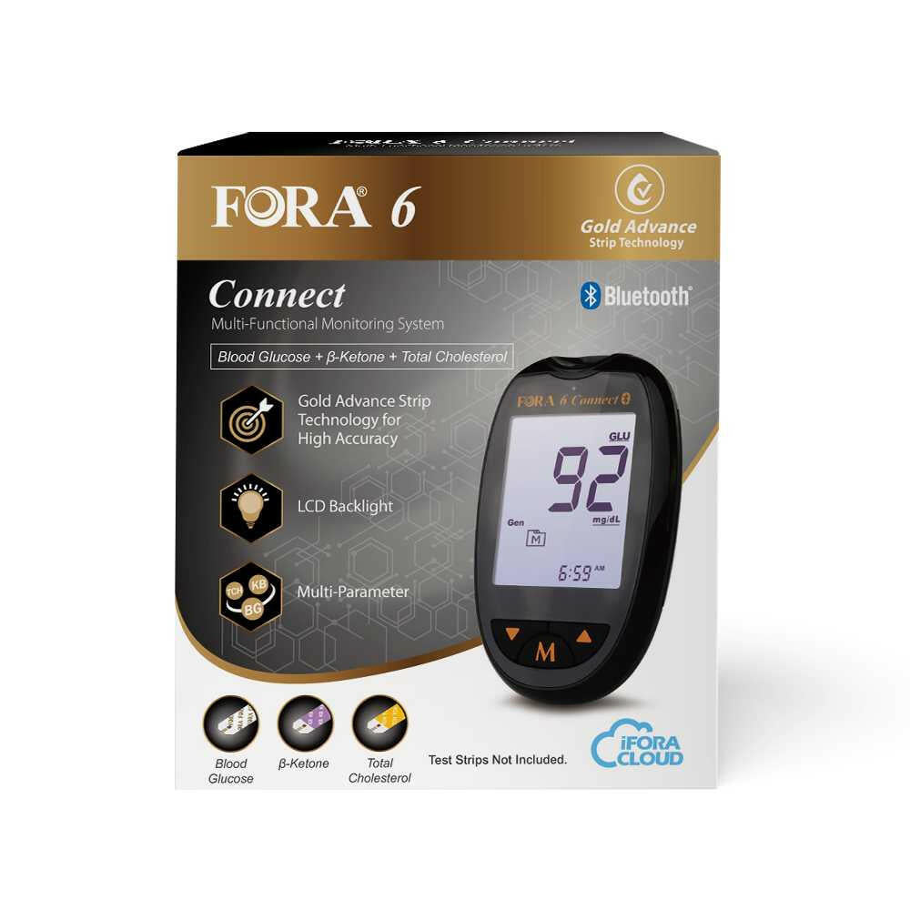 FORA 6 Connect Multi-parameter tester (Meter Only, Test Strips & Lancing  Sold Separately) Fora Care Inc.