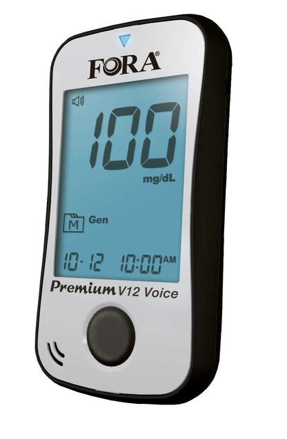 FORA Premium V12 Talking Blood Glucose Meter (English & Español) (Meter Only, Test Strips & Lancing are Sold Separately) ForaCare Inc.